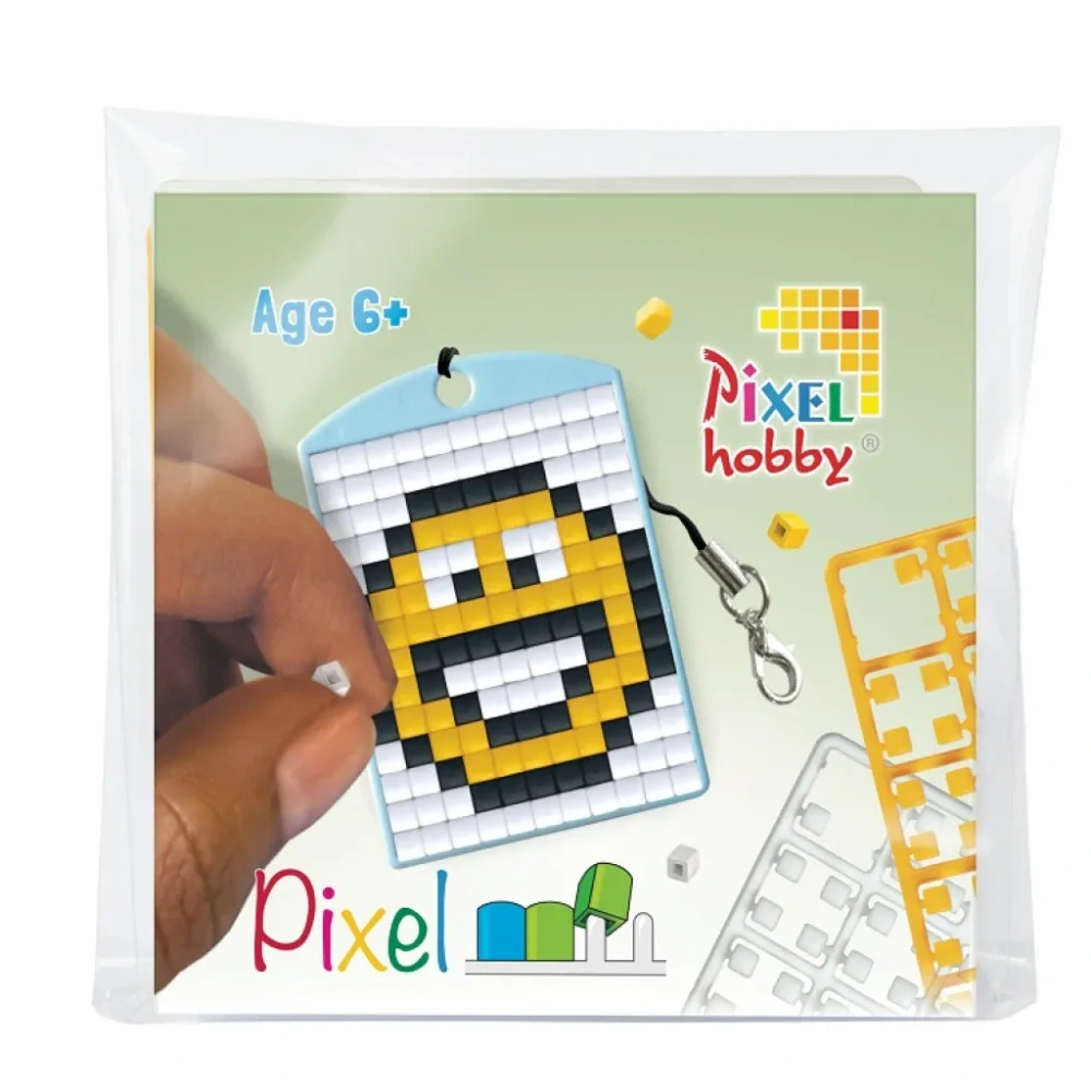 Pixel klíčenka smajlík 1ks