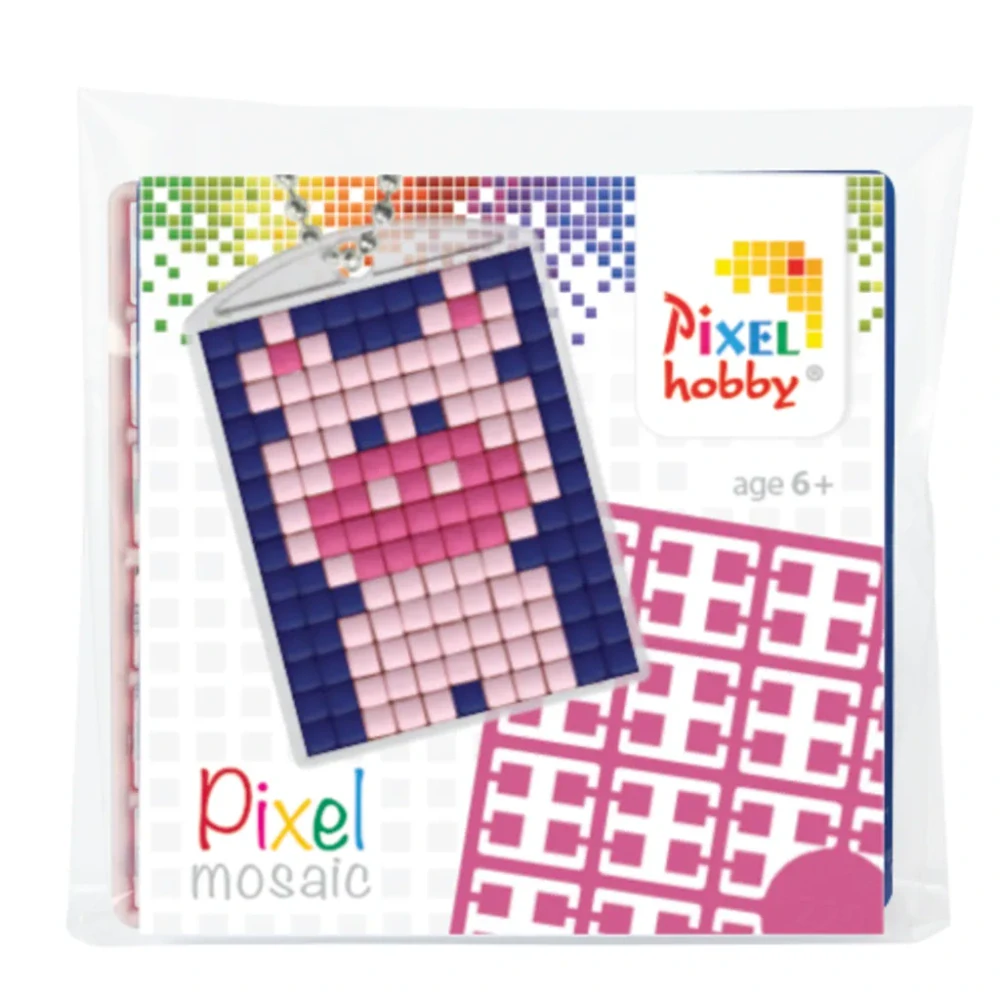 Pixel klíčenka prase nebo kráva 1ks