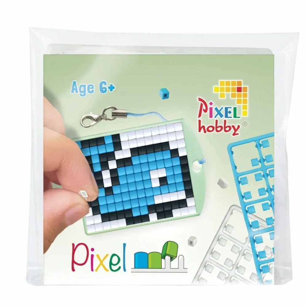 Pixel klíčenka velryba nebo žralok 1ks