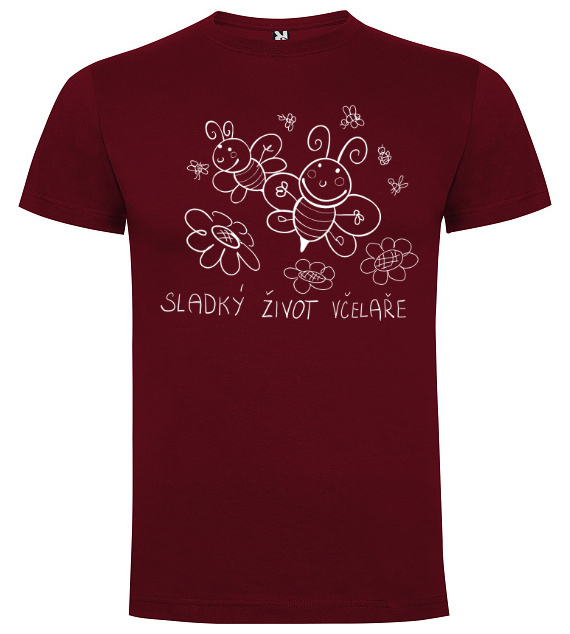 tričko s vlastním motivem, Granátová, L, Pánská / Unisex