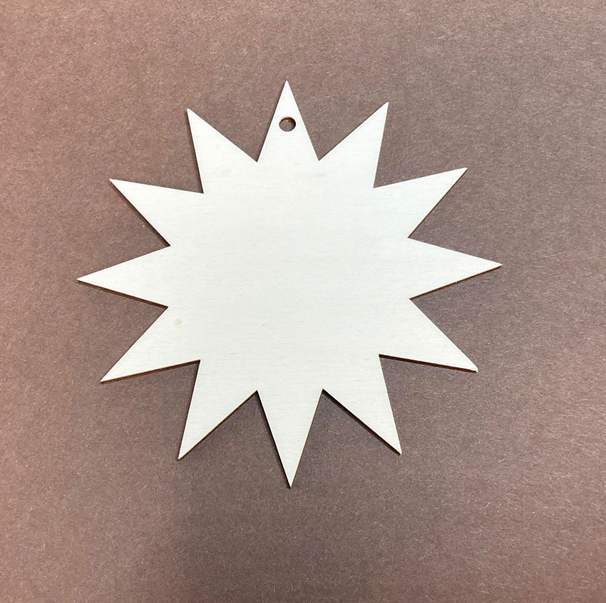 Hvězdička z překližky 1. / 10x10 cm