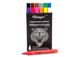 Akrylový popisovač se středním hrotem (2 mm) 12 ks 