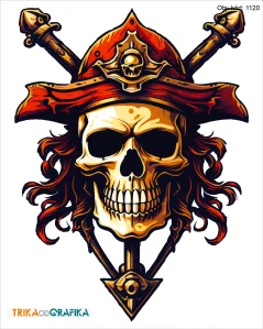 Lebka pirát – nažehlovačka