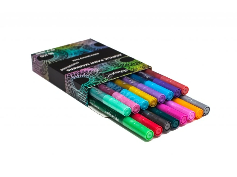 Akrylový popisovač s Extra jemným hrotem METALICKÉ 16ks