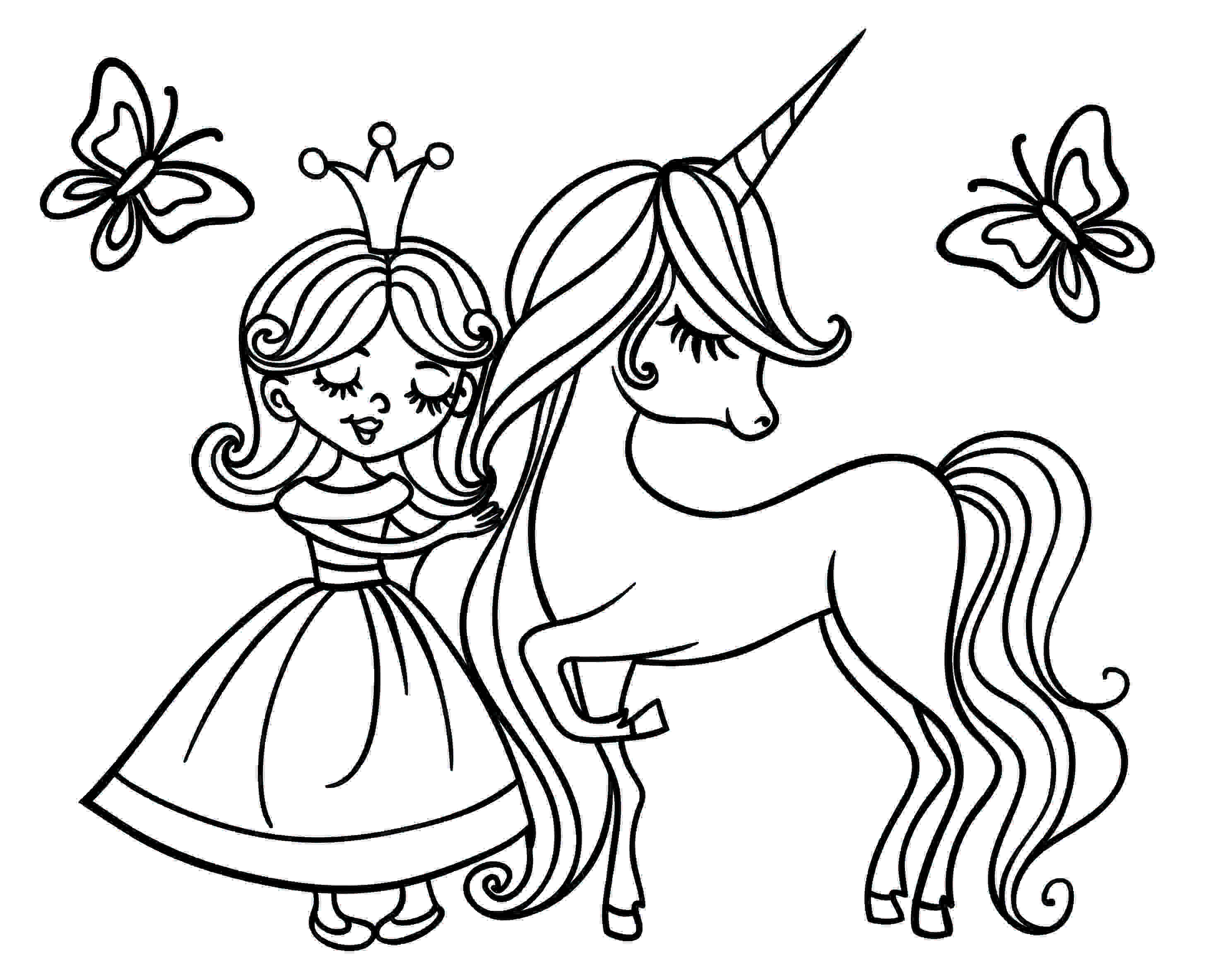 Princezna s jednorožcem - Tričko s motivem, Bílá, Velikost 9. 9 - 11 let