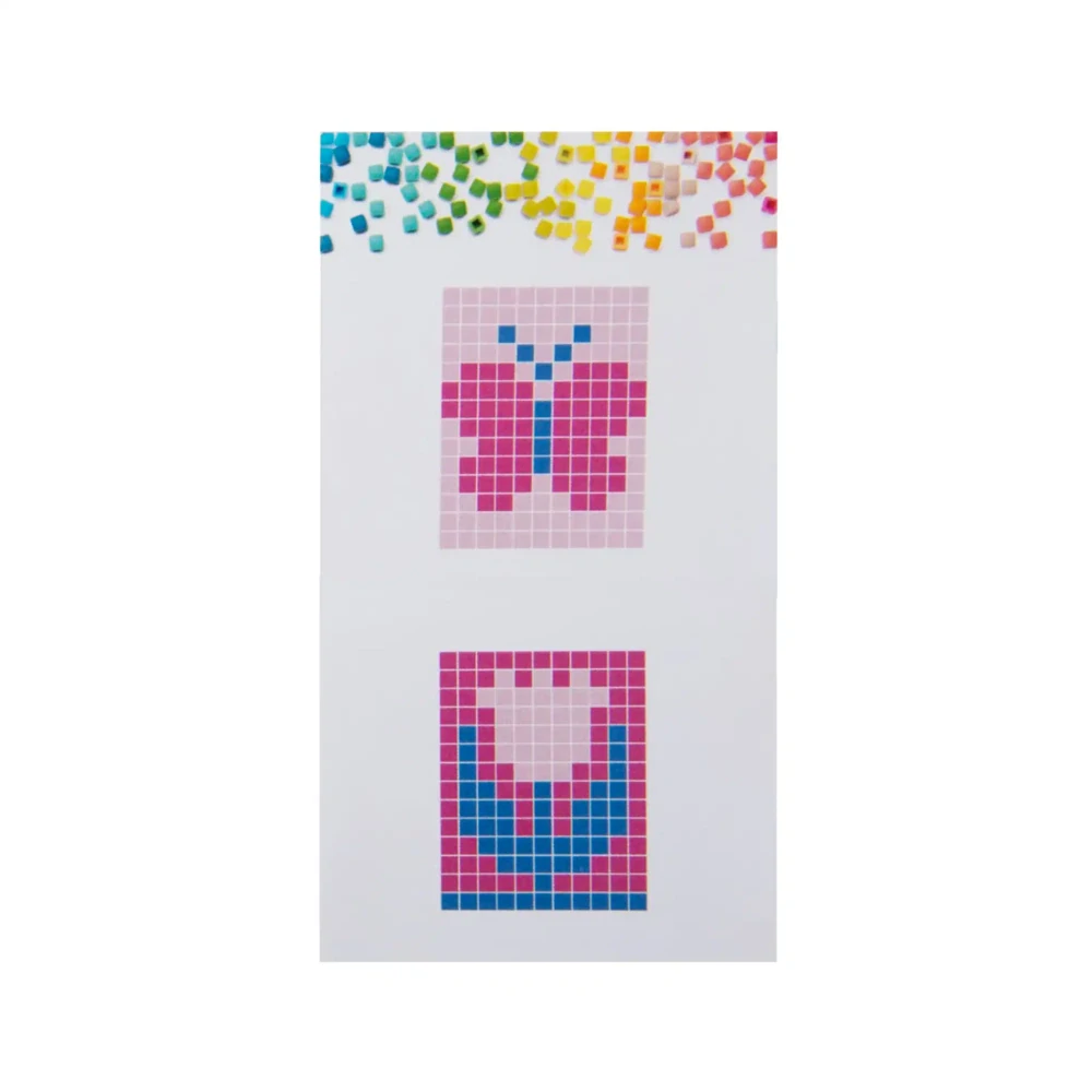 Pixel klíčenka motýl nebo květina 1ks