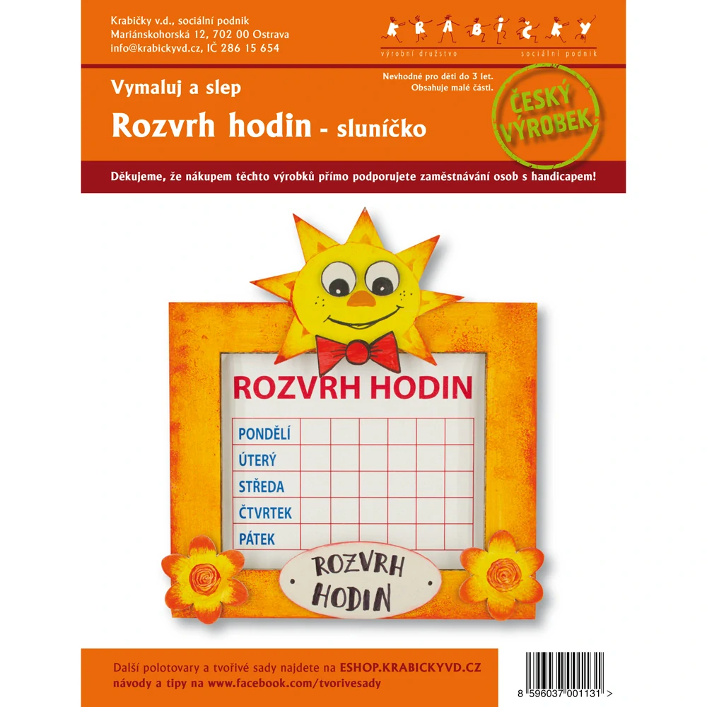 Rozvrh hodin - Sluníčko