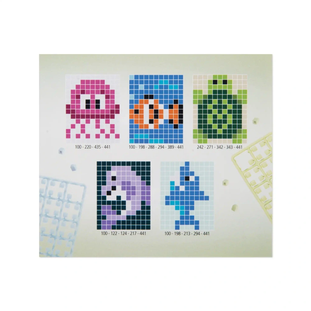 Pixel sada klíčenek 5 ks mořský svět
