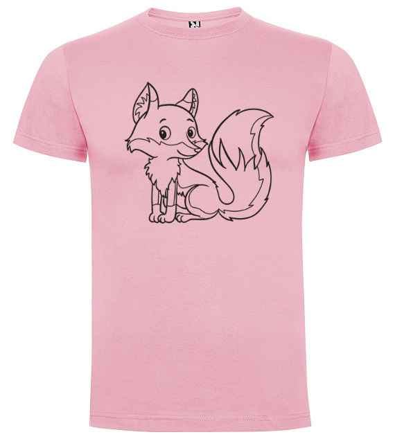 Liška - Tričko s motivem růžová 11-13 let