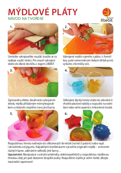Kreativní sada pro výrobu originálních mýdel třpytivá