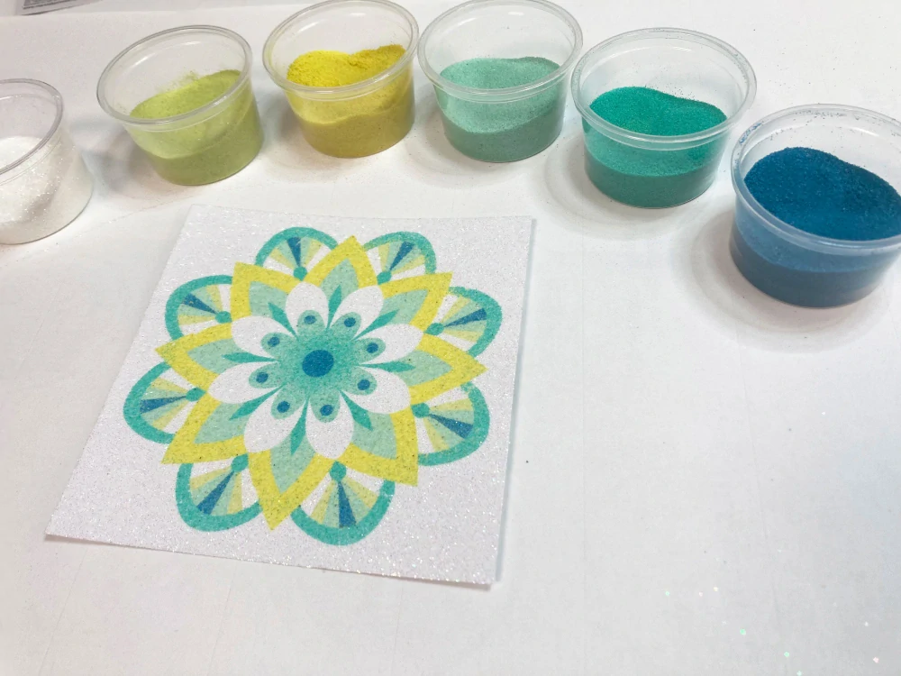 sada mandaly – SMARAGDOVÉ / 10x10 cm