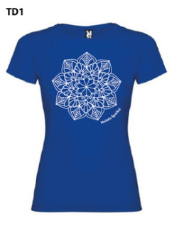 Královská modrá dívčí/dámské tričko s mandalou
