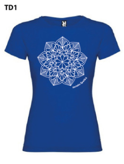 Královská modrá dívčí/dámské tričko s mandalou