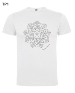 Bílé chlapecké/pánské tričko s mandalou 