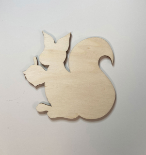 Veverka z překližky / 10,2x10 cm