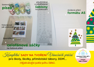 Vánoční přání Stromeček / sada pro školy